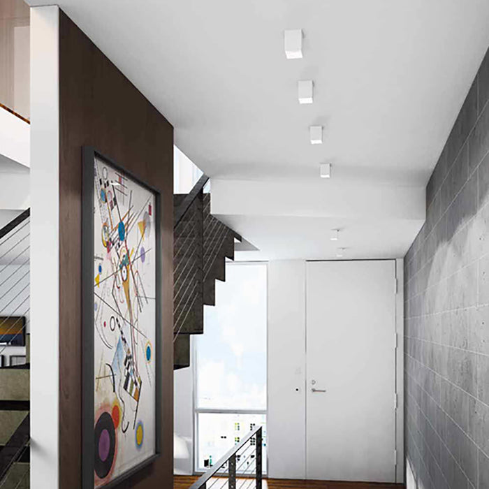 Buy Surface Mounted Downlights Australia SURFACE GU10 Square Surface Mounted Gimbal Downlight White - SURFACE24