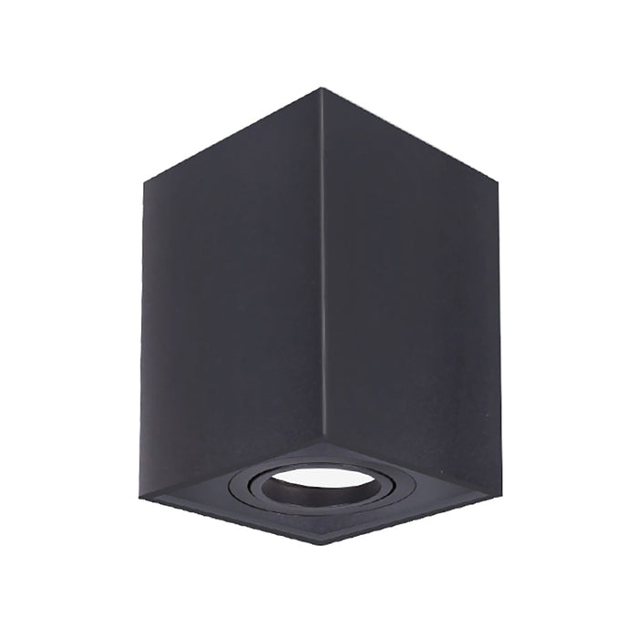 Buy Surface Mounted Downlights Australia SURFACE GU10 Square Surface Mounted Gimbal Downlight Black - SURFACE25