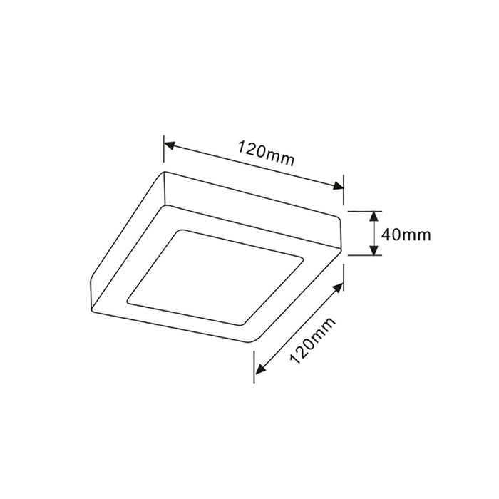 Buy Surface Mounted Downlights Australia SURFACE LED Dimmable Surface Mounted Downlight Square 18W 5000K - SURFACE12D