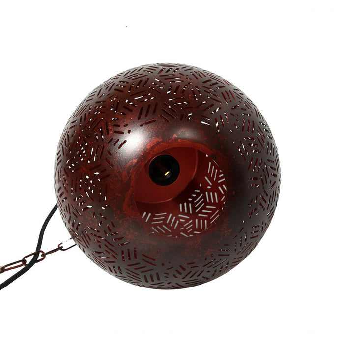 Buy Pendant Lights Australia Sigma Small 1 Light Perforated Pod Pendant - Bronze - ZAF12073