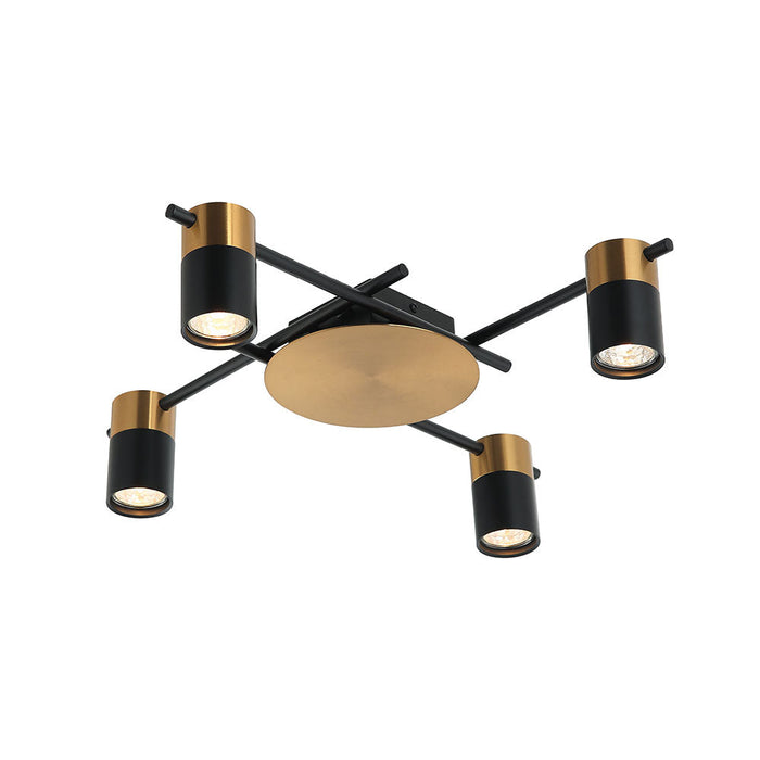 Buy Spotlights Australia TACHE Spot 4 lights Black & Antique Brass Aluminium - TACHE5