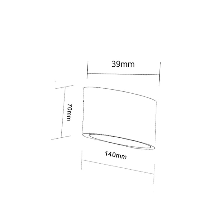 Buy Up / Down Wall Lights Australia TAMA LED Exterior Surface Mounted Up/Down Wall Light White 6.5W 3000K IP54 - TAMA2