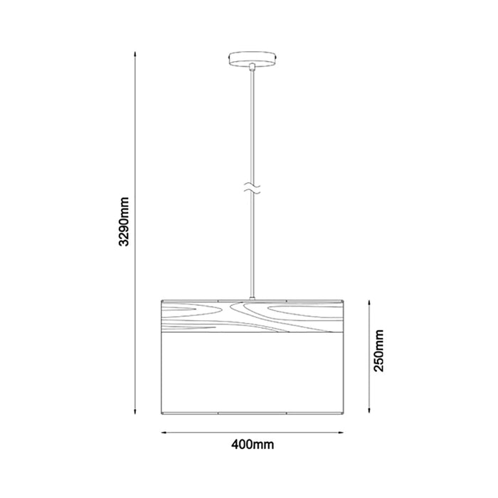 Buy Pendant Lights Australia TAMBURA White Cloth Shade With Blonde Wood Trim 1 Light Pendant Large - TAMBURA05