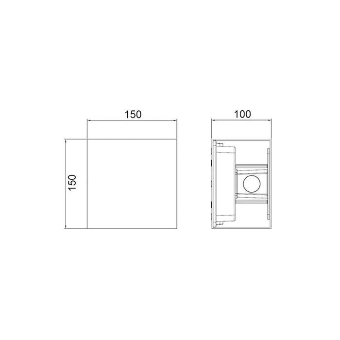 Buy Up / Down Wall Lights Australia TOCA Exterior LED Adjustable Lens Cover Up/Down Wall Light White 20W 3000K IP65 - TOCA4