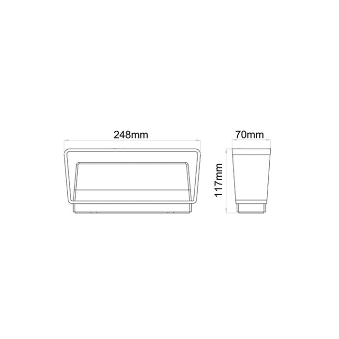 Buy Up / Down Wall Lights Australia TOPA Exterior LED Surface Mounted Up/Down Wall Light White 13W 3000K IP65 - TOPA0002