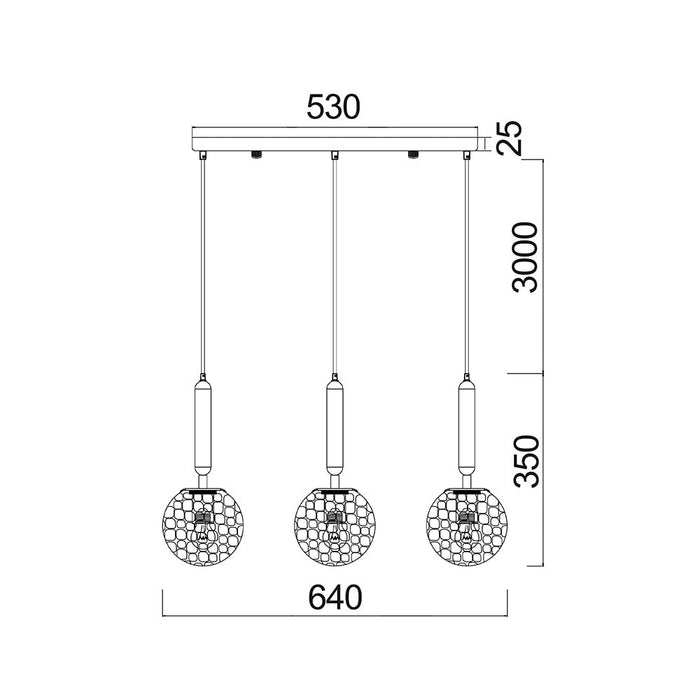 Buy Island Pendant Lights Australia Interior Black Smoke Spherical Glass Shape 3 Light Island Pendant - TRATTINO2X3S