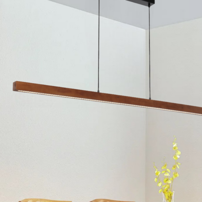 Buy LED Pendants Australia TRUSO LED Pendant Black / Walnut Iron / Wood 3CCT - TRUSO PE150-BKWL