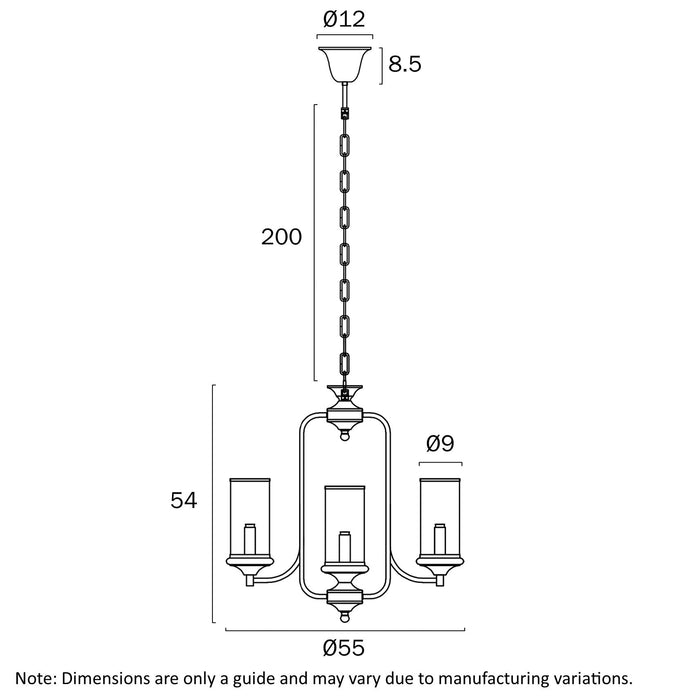 Velden 4 Light Pendant Copper - VELDEN PE04-CP