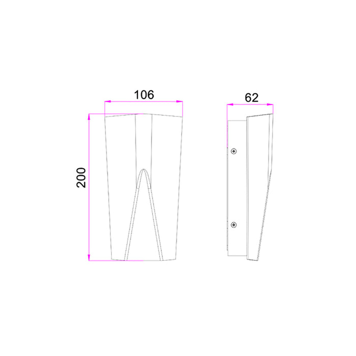 Buy Up / Down Wall Lights Australia WIG Exterior LED Surface Mounted Up/Down Wall Light Dark Grey 11W 3000K IP65 - WIG1