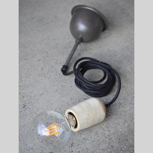 Buy Mini Pendants Australia Wood Cord Drop 1 Light Pendant - Whitewash - ZAF11085