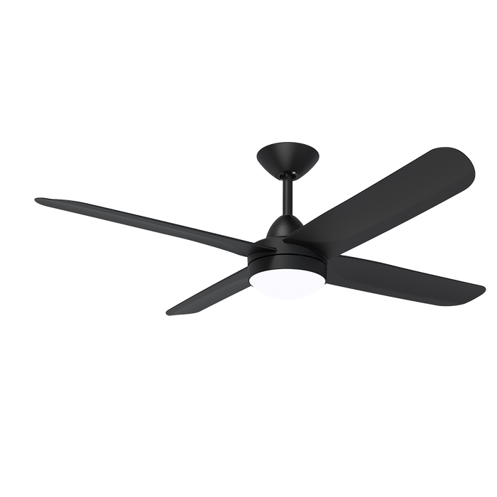 Buy DC Ceiling Fans With Light Australia X-Over DC Ceiling Fan 52" 4 Blades Matt Black With Light And Wall Controll - XOL307
