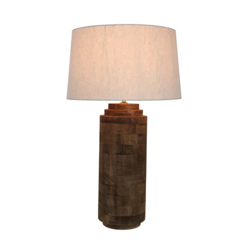 Buy Table Lamps Australia Darwin Large Table Lamp Base Dark Natural Timber - ZAF1022L