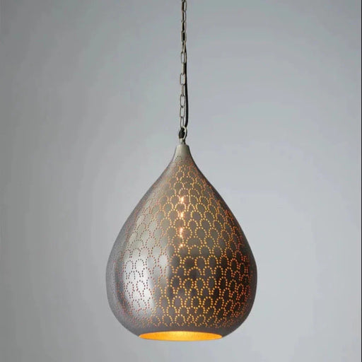 Buy Pendant Lights Australia Taipan Perforated Pendant Light Nickel Metal - ZAF11239
