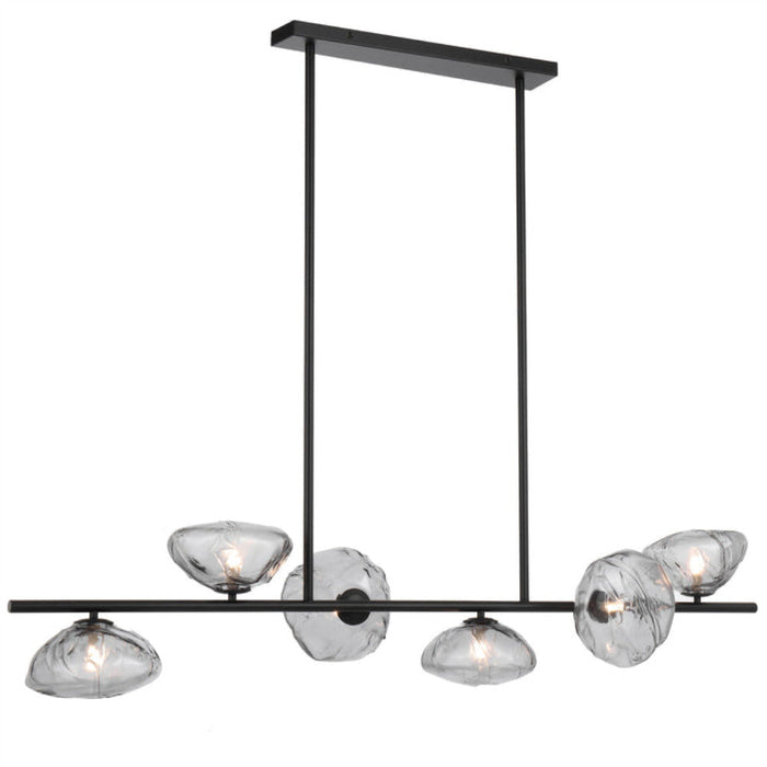 Buy Pendant Lights Australia ZECCA Pendant 6 Lights Black / Smoke - ZECCA PE6-BKSM