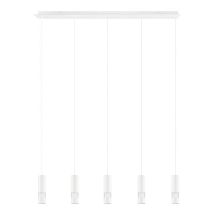 Buy LED Pendants Australia Bernabeta LED Pendant 5 Lights White Steel Transparent Plastic 4000K - 39702N