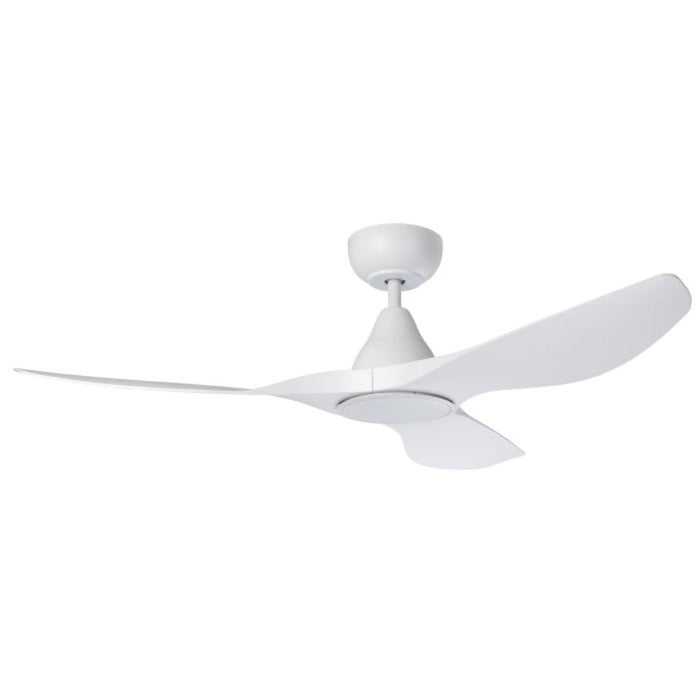 Buy DC Ceiling Fans With Light Australia Surf DC Ceiling Fan 48" Matt White LED Light Matt White - 20549701