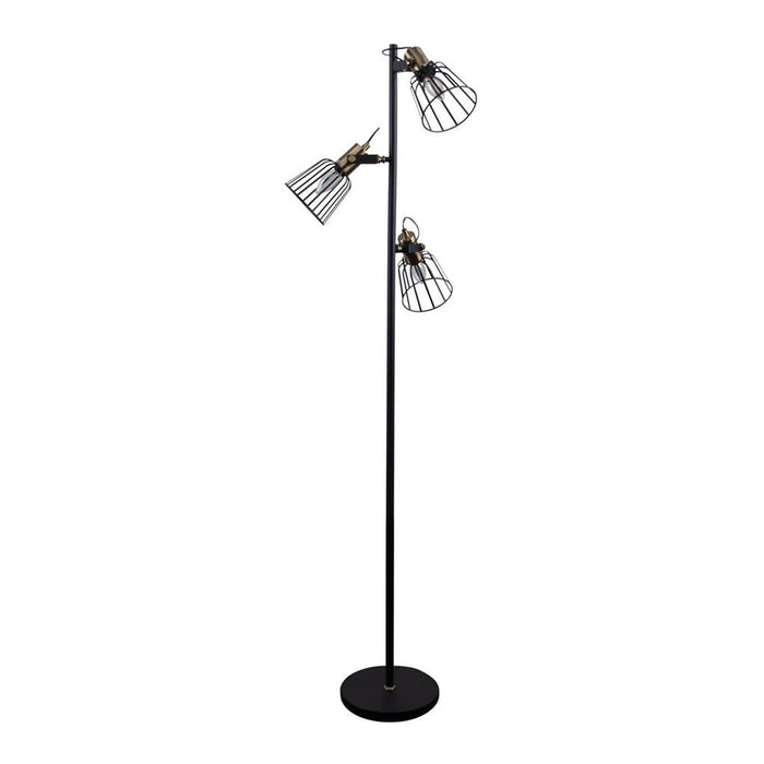 Buy Floor Lamps Australia Ashley Floor Lamp 3 Lights Black Metal - 22517