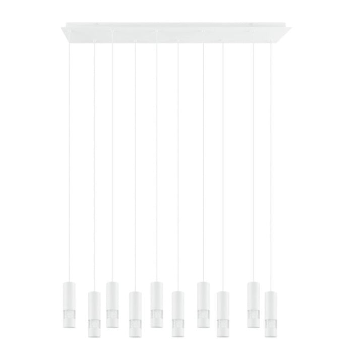 Buy LED Pendants Australia Bernabeta LED Pendant 10 Lights White Steel Transparent Plastic 4000K - 39703N