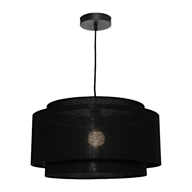 Buy Pendant Lights Australia Bern Pendant Light W450mm Black Shade - BERN1PLBLK