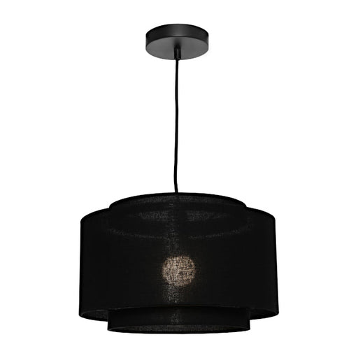 Buy Pendant Lights Australia Bern Pendant Light W350mm Black Shade - BERN1PMBLK