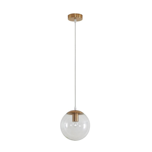 Buy Pendant Lights Australia Bubble Pendant Light W200mm Satin Brass Clear Glass - 31455