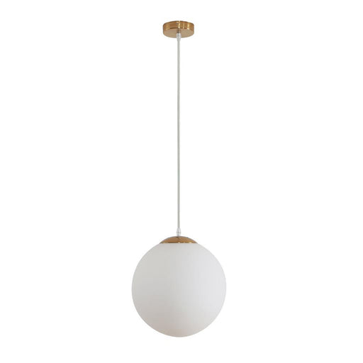 Buy Pendant Lights Australia Bubble Pendant Light W300mm Satin Brass Opal Glass - 31490