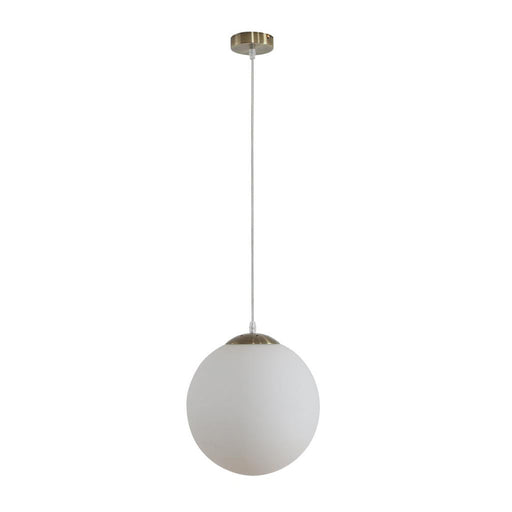 Buy Pendant Lights Australia Bubble Pendant Light W300mm Antique Brass Opal Glass - 31491