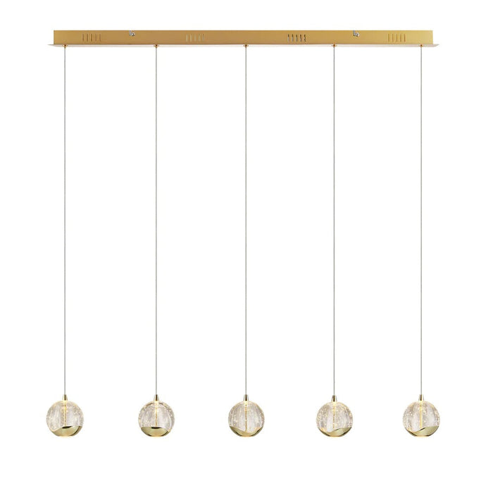 Buy Island Pendant Lights Australia SEGOVIA Island Pendant 5 Lights Gold 3000K - SEGOVIA PE5B-GD