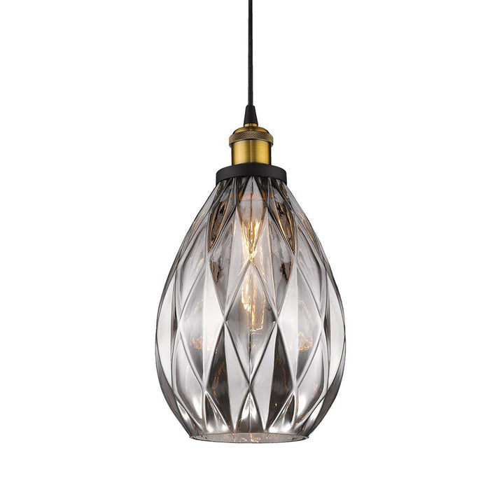 Buy Pendant Lights Australia Evelyn Pendant Light Grey Glass - 31352