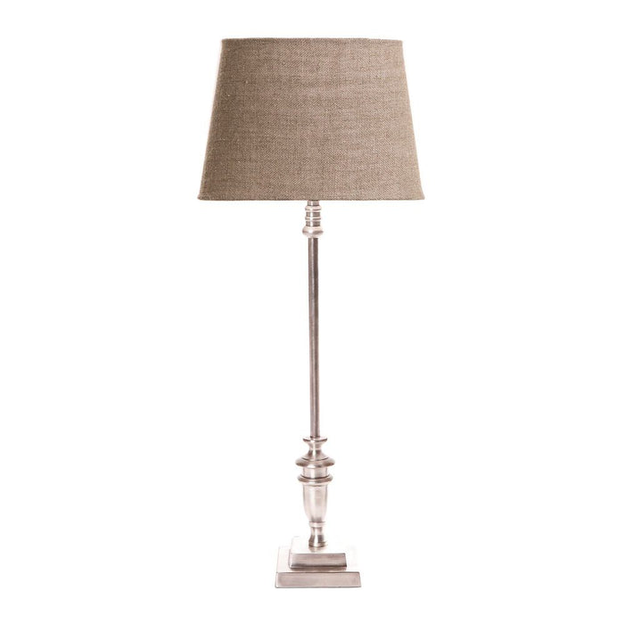 Buy Table Lamps Australia Lyon Table Lamp Base Only - Antique Silver - ELANK64762AS