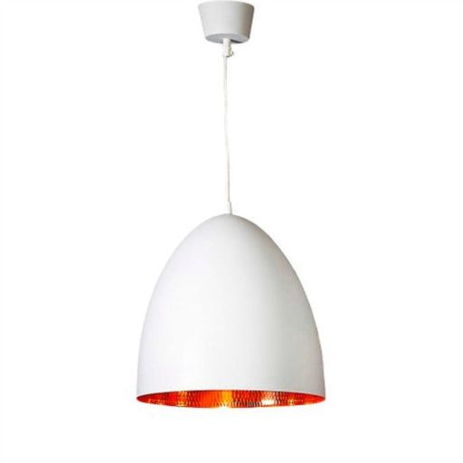 Buy Pendant Lights Australia Egg 1 Light Pendant White Copper - ELAWEGGWHTCOP