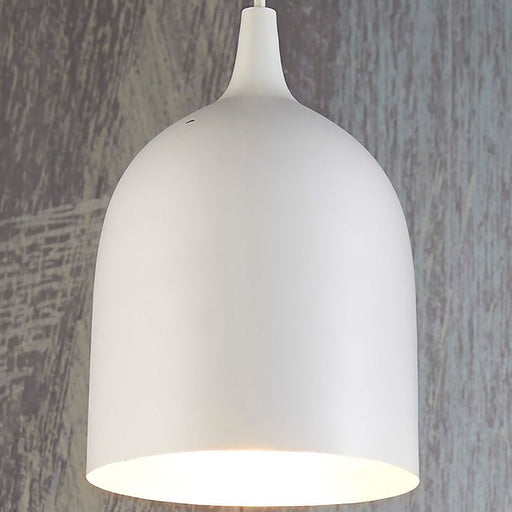 Buy Pendant Lights Australia Lumi-R 1 Light Pendant White Label Silver - ELLUM27WHTSIL