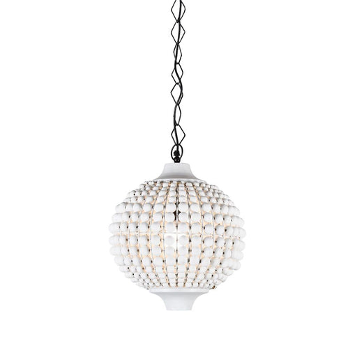 Buy Pendant Lights Australia Kasbah White Beaded 1 Light Pendant - ELMA4233