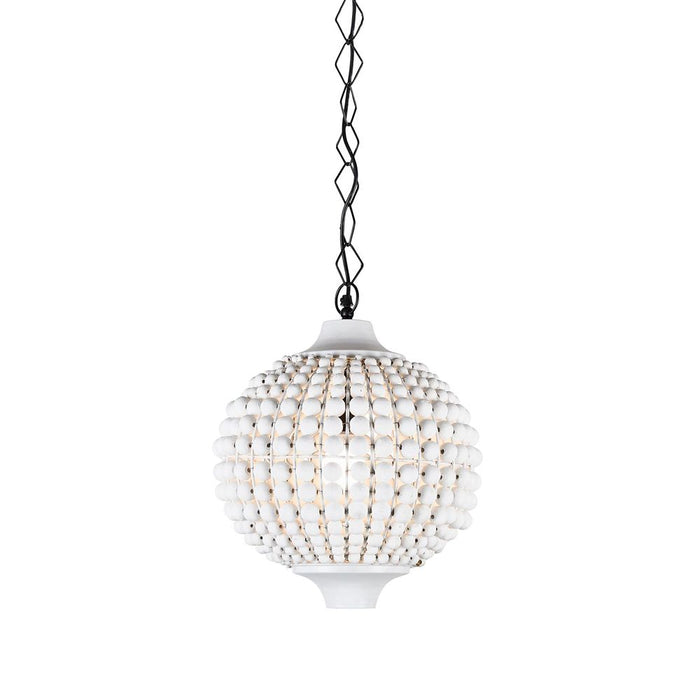 Buy Pendant Lights Australia Kasbah White Beaded 1 Light Pendant - ELMA4233