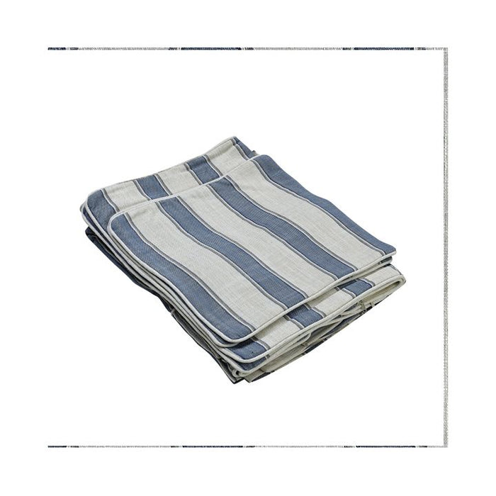 Noosa Hamptons 3 Sofa Seat Slip Cover Sky Tripe Blue - OWFL0226BS-3C