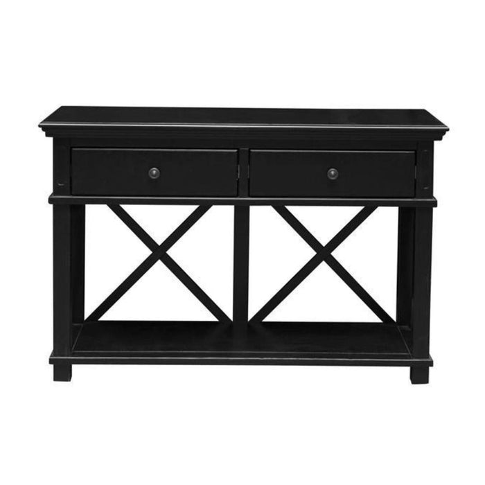 Sorrento Hamptons 2 Drawer Console Black - OWFV0014B