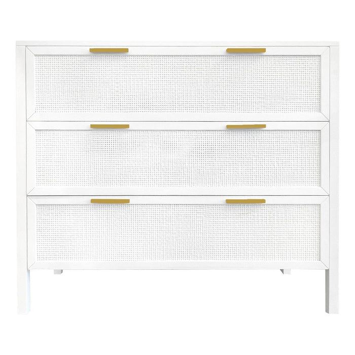Santorini Hamptons 3 Drawer White - OWUT0019W