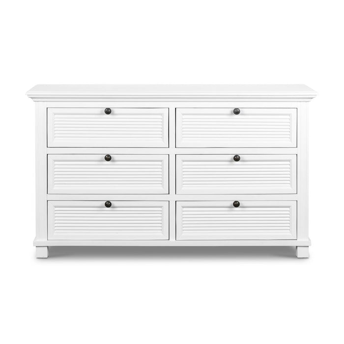 West Beach Chest of 6 Drawers White - OWWB1031L