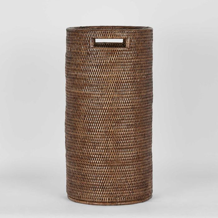 Paume Rattan Umbrella Stand Antique Brown - DA0357