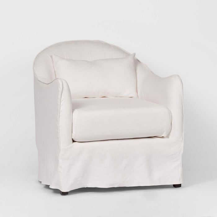 Ville Linen Armchair Slip Cover White - FUR0158