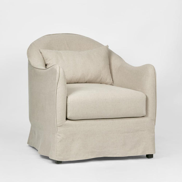 Ville Linen Armchair Slip Cover Natural - FUR0159