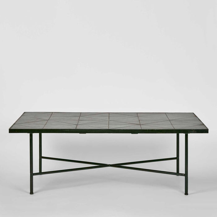Sheffield Outdoor Iron Tiled Coffee Table Black - FUR0144