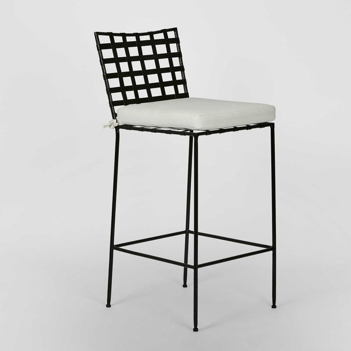 Sheffield Iron Outdoor Bar Chair with Cushion Black - FUR0149