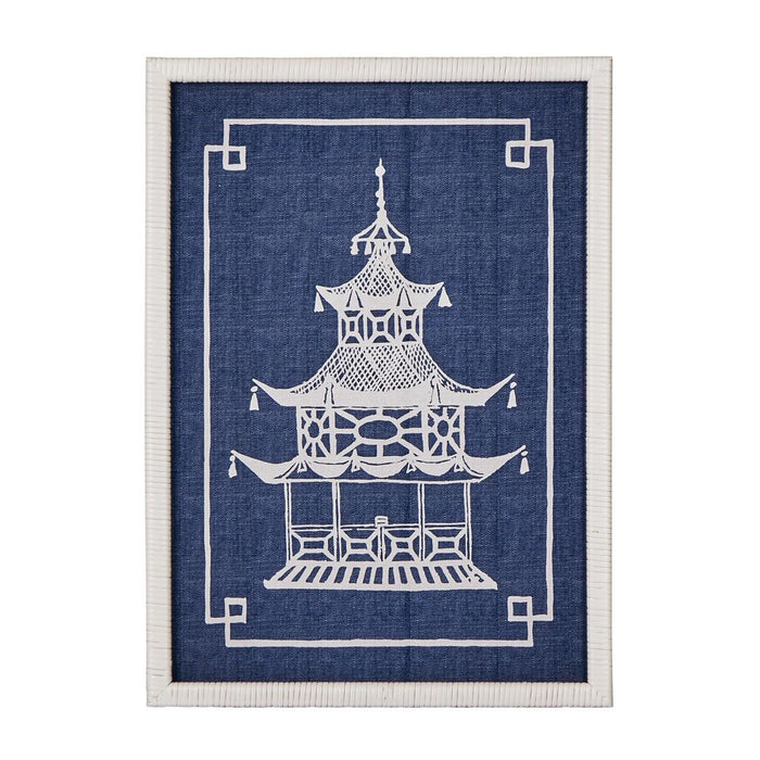 Pagoda Wall Art Blue & White - DA0887