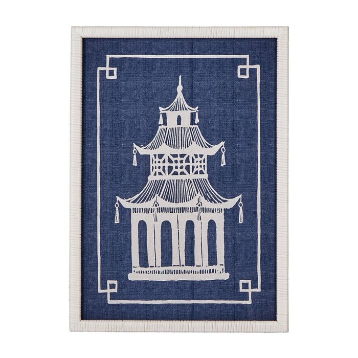 Pagoda Wall Art Blue & White - DA0886