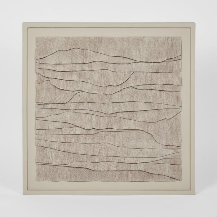 Ladrar Bark Square Wall Art Cream - MRDDA0022