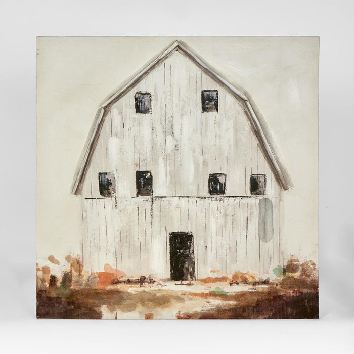 Quaker Barn Acrylic Wall Art Painting Neutral - PPWALL4075