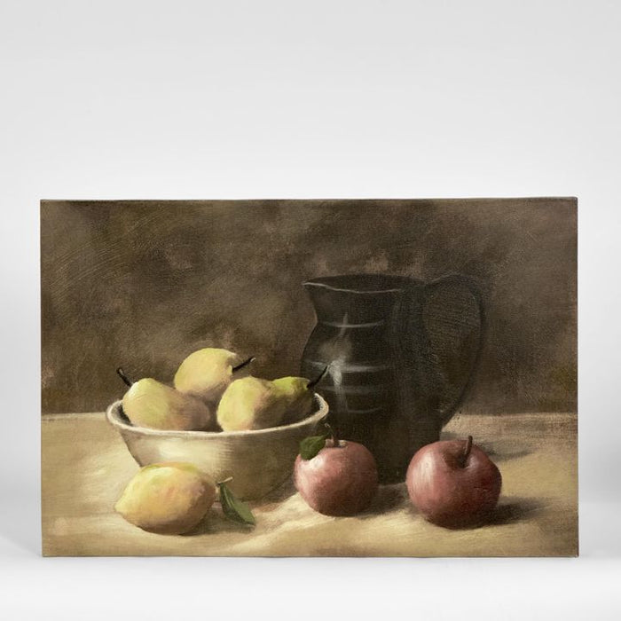 Fruit Bowl With Jug Acrylic Painting Wall Art Multi Colour - PPWALL4084