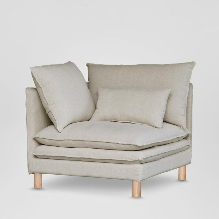 Aura Corner Sofa Base With Cover Natural - KITMRDFUR0131NA