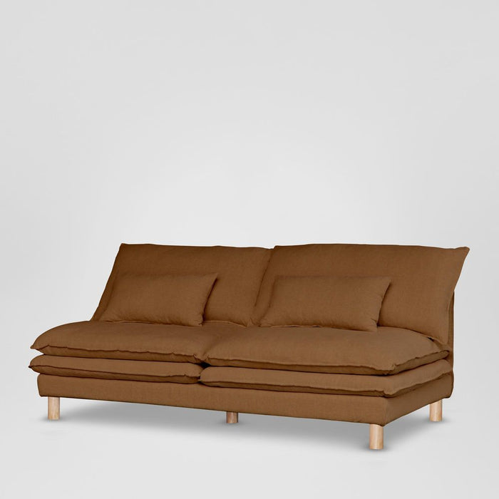 Aura No Arms Sofa Base with Cover Brown - KITMRDFUR0133BR